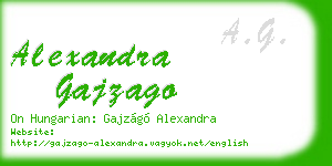 alexandra gajzago business card