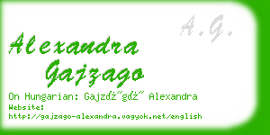 alexandra gajzago business card
